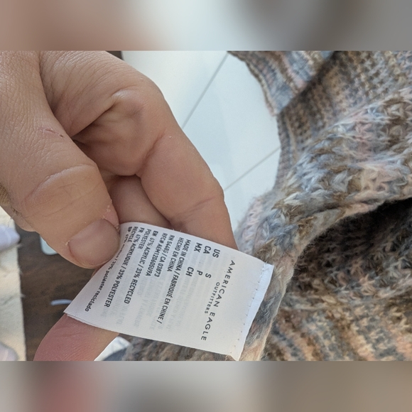 American Eagle Cozy Oversized Striped Cardigan - Picture 5 of 7